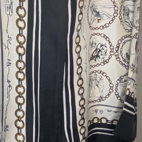 'S Max Mara Silk Blouse “Winter Wonderland” - Picture 4 of 7